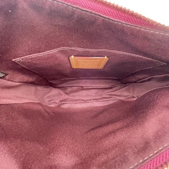 NEW COACH Womens Ellie File Crossbody Bag Pebble Leather CU960 Gold/Pink - Picture 10 of 12